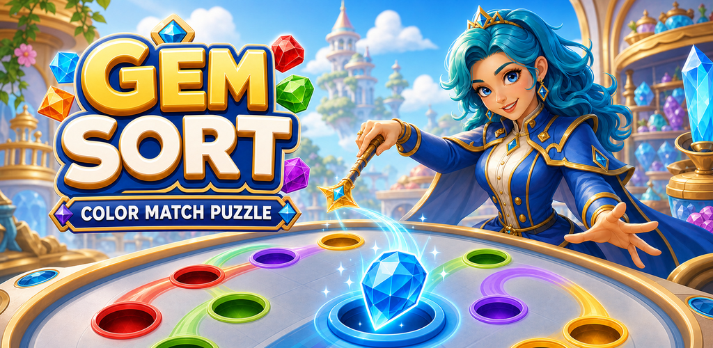 Gem Sort: Color Match Puzzle — feature graphic
